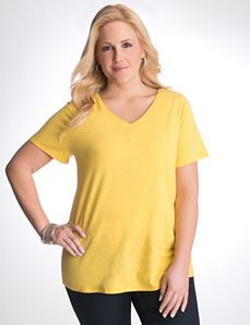 Full Figure V neck tee