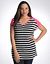 Sheer striped tee by Lane Bryant