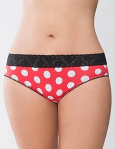 Sassy lace waist cotton hipster panty