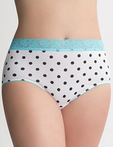 Sassy lace waist cotton brief panty