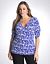 Full Figure Floral surplice tee