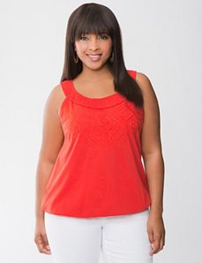 Eyelet Embroidered Tank