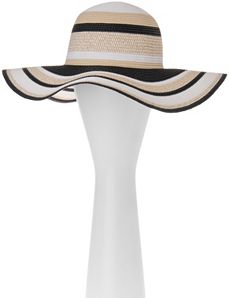 Striped Floppy Hat by Lane Bryant