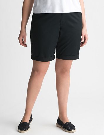 Plus Size Twill Bermuda Short