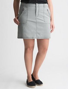 Poplin Skort by Lane Bryant