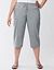 Knit waist cargo capri