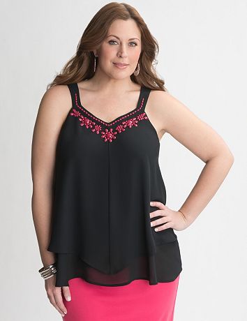 Tiered beaded tank