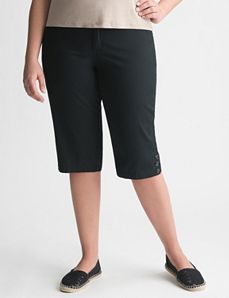 Twill pedal pushers with Tighter Tummy Technology