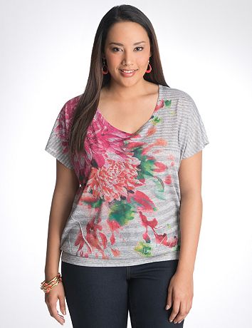 Full figure embellished banded bottom top