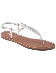 Snakeskin T-strap sandal
