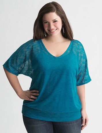 Full Figure Sparkle Stripe Top