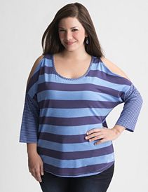 Mixed stripe top by Seven7