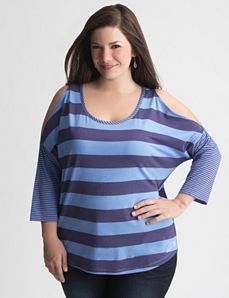 Mixed stripe top by Seven7