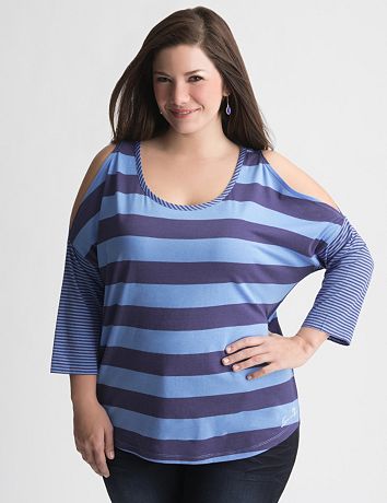 Mixed stripe top by Seven7