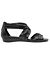 Cross strap comfort wedge sandal
