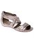 Cross strap comfort wedge sandal