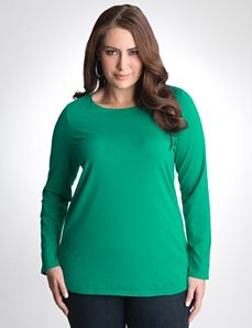 Long sleeve crew tee by Lane Bryant