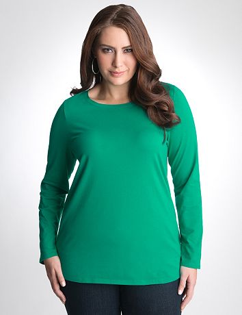 Long sleeve crew tee by Lane Bryant