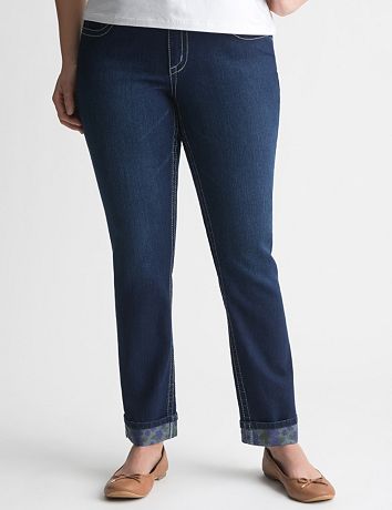 Floral cuff jean by Seven7