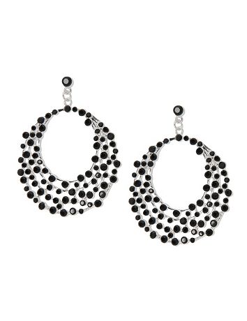 Polished stone button drop earrings by Lane Bryant