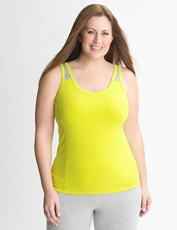 Full Figure Mesh Back Tank by Lane Bryant