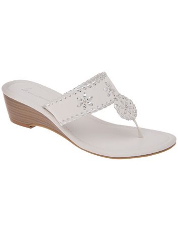 Wide Width Embellished Slide Wedge by Lane Bryant