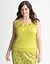 Full Figure Ruffled Neck Tank by Lane Bryant
