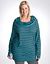 Full figure striped cowl neck tunic