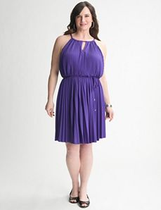 Plus Size Pleated Dress by Lane Bryant