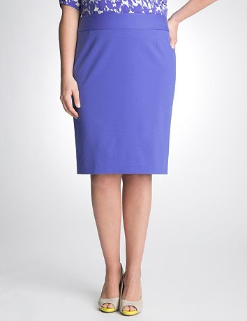 Colored ponte pencil skirt