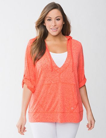Burnout pullover hoodie by Lane Bryant