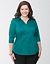 3/4 sleeve button down shirt by Lane Bryant