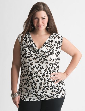 Draped animal top