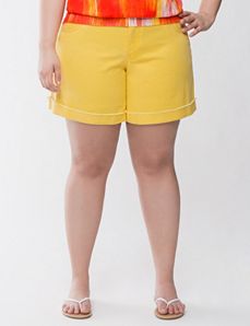 Colored denim short by Lane Bryant
