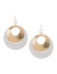 Dusted double hoop earrings by Lane Bryant
