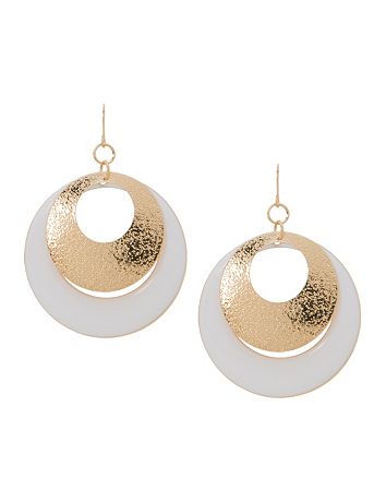 Dusted double hoop earrings by Lane Bryant