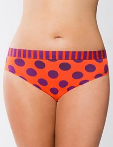 Contrast band cotton hipster panty