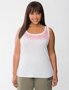 Sequin & bead ribbed tank