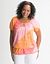 Floral peplum peasant top