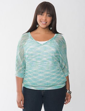 Metallic Dolman Sweater by Lane Bryant