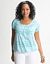 Paisley peasant tee