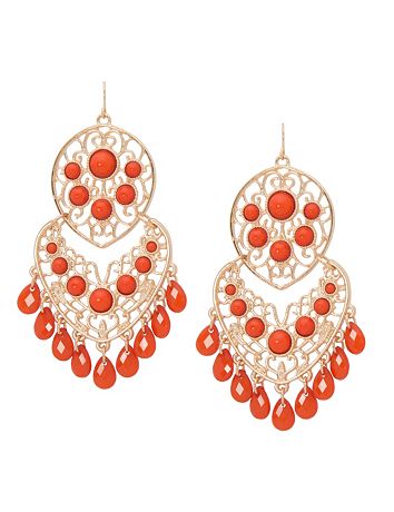 Filigree & stone earrings by Lane Bryant
