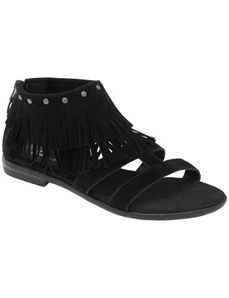 Wide Width Fringe Gladiator Sandal by Lane Bryant