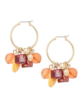 Beaded mini hoop earrings by Lane Bryant