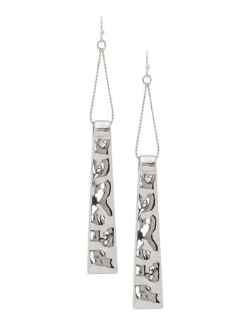 Bar & chain drop earrings by Lane Bryant