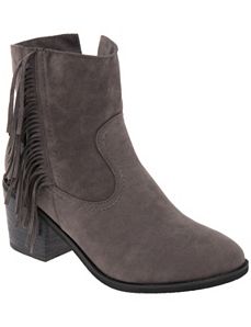 Wide Width Fringed Ankle Boot by Lane Bryant