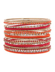 16-row beaded bangle bracelet set by Lane Bryant