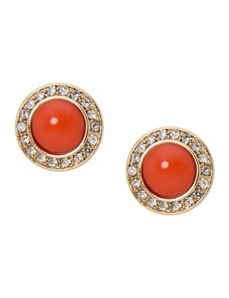 Cabochon button earrings by Lane Bryant