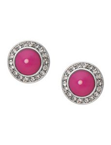 Cabochon button earrings by Lane Bryant