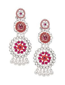 3-tier beaded chandelier earrings by Lane Bryant